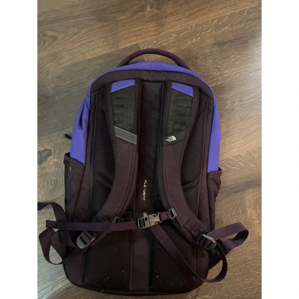 The North Face Vault Backpack Purple Black FlexVent Laptop Sleeve Daypack